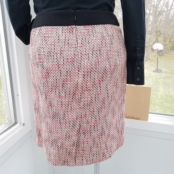 Banana Republic Black Orange Woven Tweed Tuxedo Piping Pencil Skirt - Picture 6 of 7